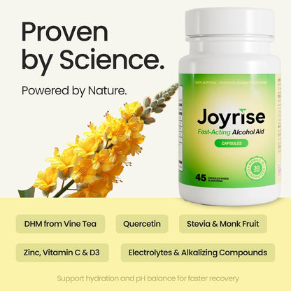 Joyrise™ (Capsules) Fast-Acting Hangover Relief Aid (15 Servings)(1 Bottle)