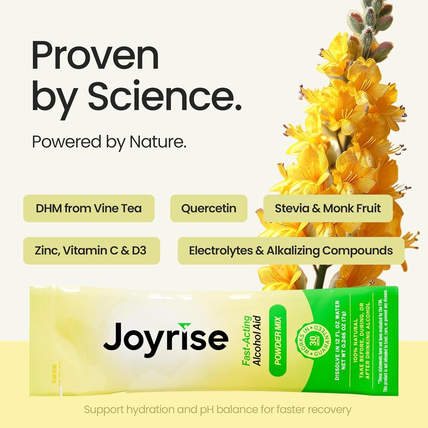 Joyrise™ (Powder) Fast-Acting Hangover Relief Aid (10 Servings)(1 Box)