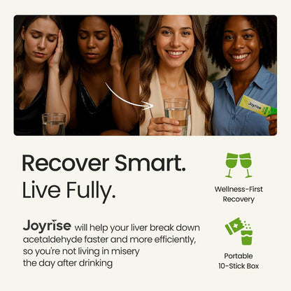 Joyrise™ (Powder) Fast-Acting Hangover Relief Aid (10 Servings)(1 Box)