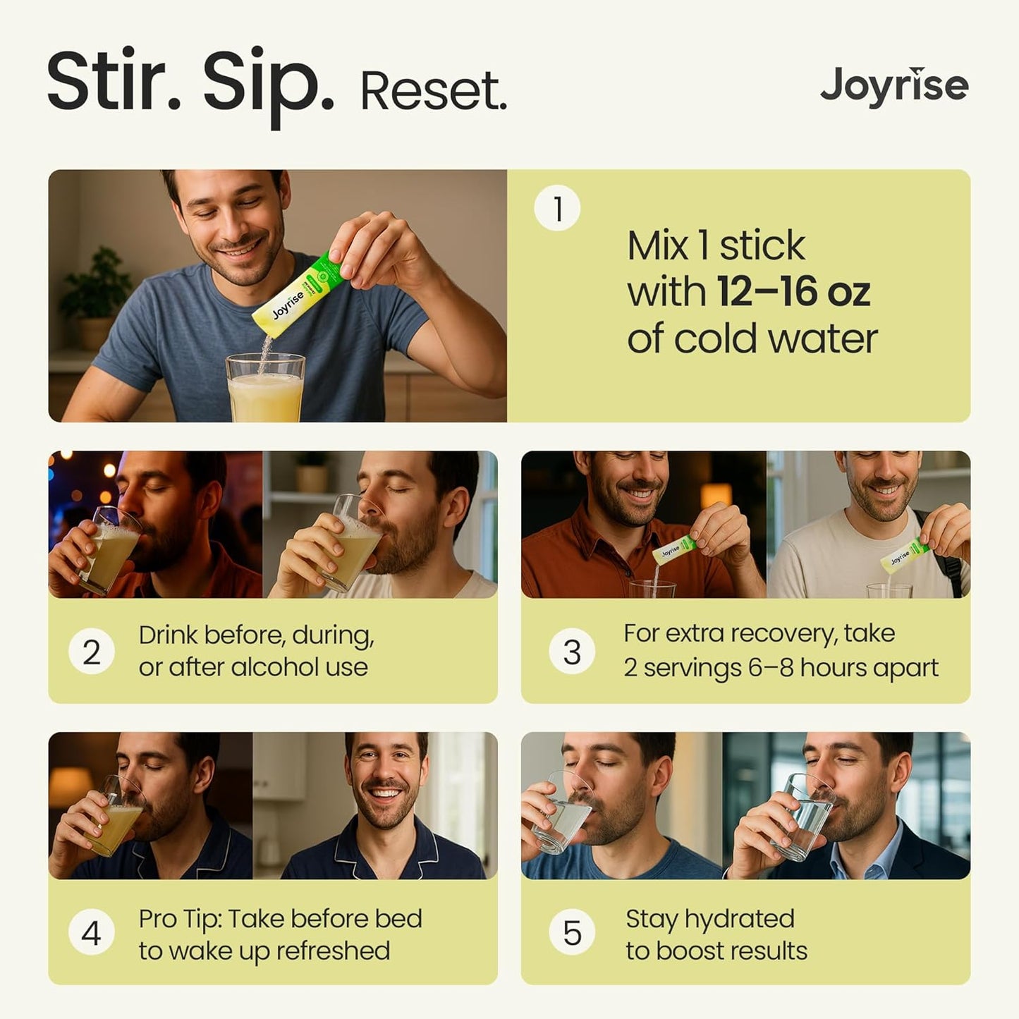 Joyrise™ (Powder) Fast-Acting Hangover Relief Aid (10 Servings)(1 Box)