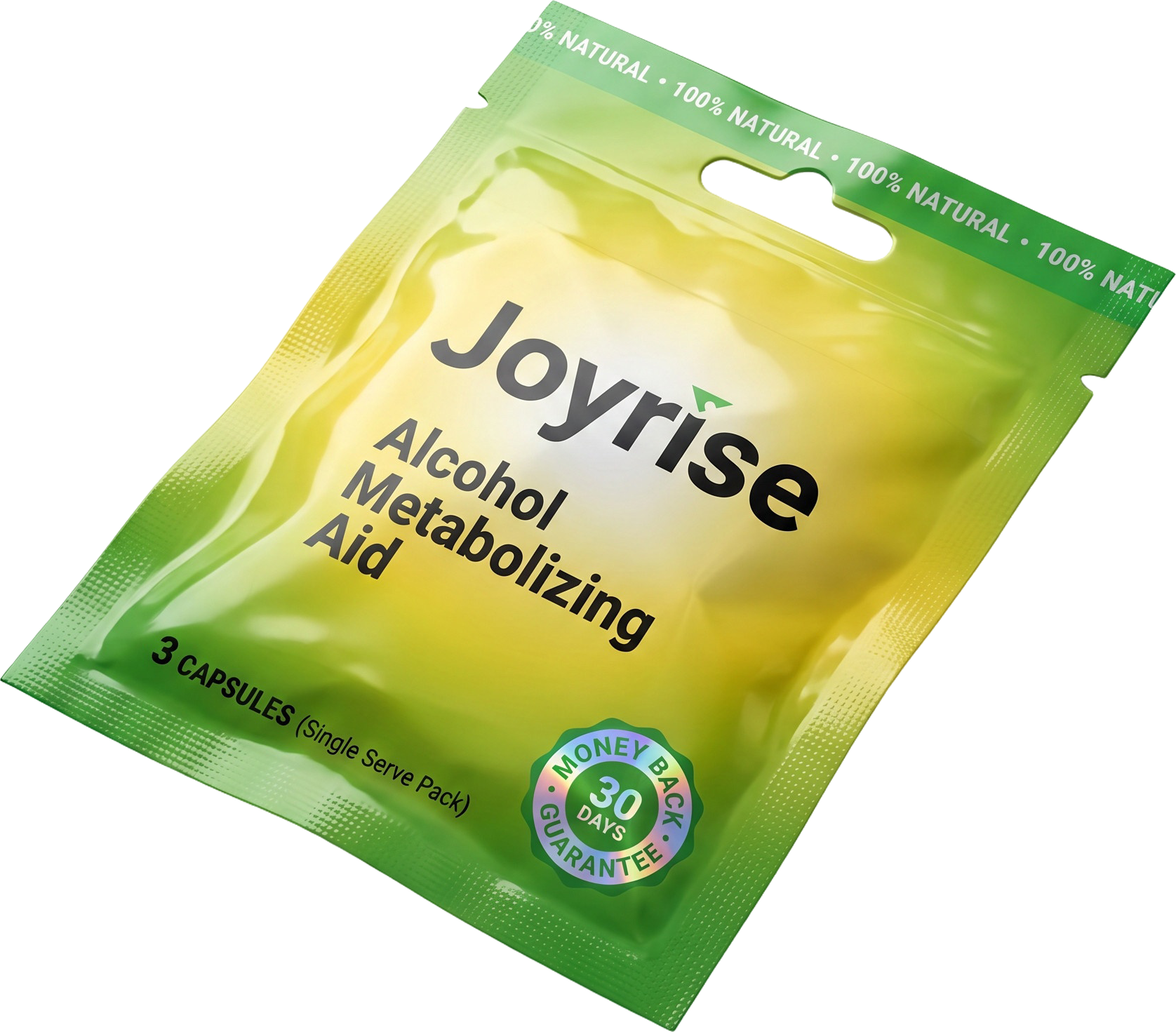 Original Joyrise capsule packet, three capsules per single-serve pack